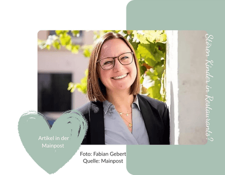 liebevoll aufwachsen – Caroline Bechmann im Mainpost-Artikel über Kinder in Restaurants (Foto: Fabian Gebert / Mainpost)