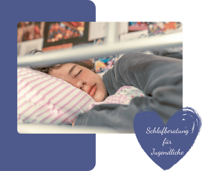 Schlafender Jugendlicher als Motiv zur Schlafberatung